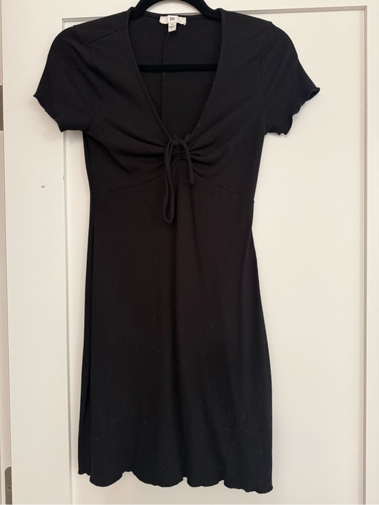 bp Dresses & Skirts - bp Black Tie-Front Ribbed Mini Dress